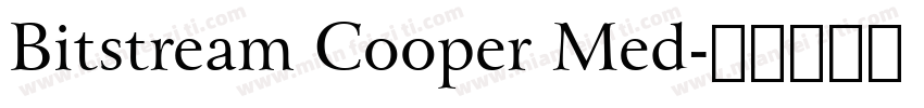 Bitstream Cooper Med字体转换